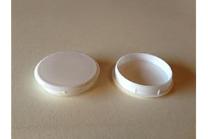 Hinge and Bracket Supplies 10 x 35mm White Cabinet Hinge Hole Covers
