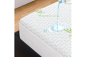 IMFAA BAMBOO Water Proof Mattress Protector Topper cover Extra Deep Fitted 40 CM Depth Breathable Antialergy Non Noisy Bug Proof Double-40cm