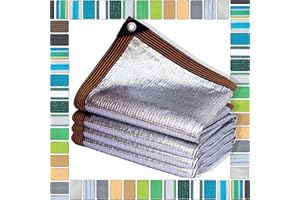 SDLLG Gartennetze Gartensichtschutz Netz mit Ösen Silber 1x2m Sonnensegel aus HDPE Zaun windfest Schattennetz UV-Schutznetz für Garten, Sportplatz, Maschendrahtzaun Verschiedene Abmessungen