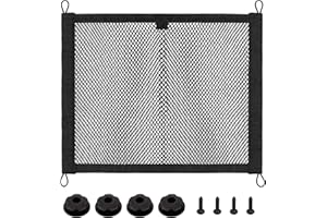 Xzenuo Filet de Rangement Élastique pour Voiture, Filet de Chargement Double Épaisseur pour Coffre de Camper, Van, Bateaux & Maison, Organisateur de Bagages avec Poches (42 * 36cm*1)