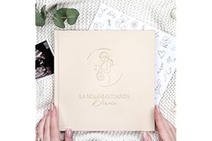 Wellode Diario della Gravidanza in Italiano con 105 Pagine e Adesivi - 9 Mesi di Ricordi da Custodire per Sempre - Libro Gravidanza da Compilare - Regalo Prezioso per Future Mamme (Crema)