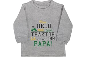 Shirtracer - Baby Pullover Jungen Mädchen - Traktoren - Mein Held fährt Traktor