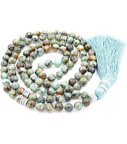 Mala Tibetana 108 Perline In Pietra - Collana Per Meditazione, Preghiera - Uomo E Donna - Foto 9