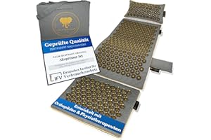 CALM ELEPHANT ORIGINAL® GENUINE Premium Acupressure Mat with Cushion XL Set Includes Acupuncture Mat, Lumbar Cushion, Foot Fakir Mat & Bag, Relieves Tension, Supports Hollow Cross, Massage Mat