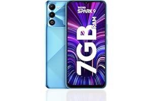 Tecno Spark 9 (Sky Mirror, 4GB RAM,64GB Storage) | 7GB Expandable RAM | Helio G37 Gaming Processor