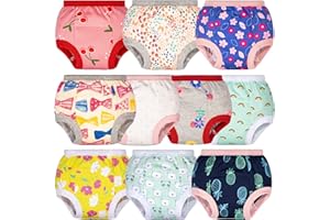 BIG ELEPHANT Toddler Training Pants, Baby Girls Cotton Potty Training Underwear Soft Absorbent 12 Months-5T