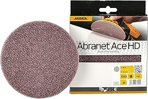 Mirka Abranet Ace HD dischi abrasivi a rete Ø 150 mm a strappo/grana P40 / 5 pz. / AH24100540 / Per eccentrici e levigatrici da 150 mm/Per levigare superfici dure, legno, stucco, vernice, metallo
