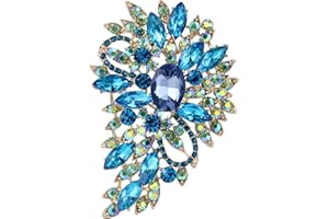 EVER FAITH Damen Marquise Österreichische Kristall Hochzeit Blume Blatt Bouquet Brosche