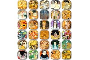 MORCART 30 Pezzi Klimt Calamite Magneti Frigo Decorazione Frigorifero da Cucina Lavagna per Ufficio Superfici Metalliche e Magnetiche La Scelta Migliore per i Regali