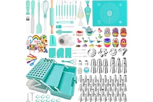 Fishoney Kit Patisserie, Douille Patisserie Professionnelle, Douilles à Pâtisserie, Patisserie Accessoire, Ustensiles à Pâtisserie, Kit Patisserie Professionnel, Pâtisserie, Kit de Patisserie