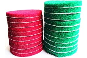 HUAWELL Lot de 20 tampons à récurer pour perceuse avec 2 types de tampons abrasifs de rechange pour maison, cuisine, maison, intérieur et extérieur (10,2 cm)
