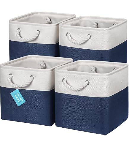 Storanda 4er Set Aufbewahrungsboxen Mit Deckel – 34x34x33 Cm, Faltbar, Für Würfelregal (z.B. Kallax), Anthrazit