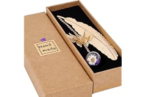 Toirxarn Marque-page Métal en Forme de Plume avec Papillon – Cadeau Personnalisé et Original pour Femme ou Maman – Idéal pour la Fête des Mères, la Lecture ou un Anniversaire