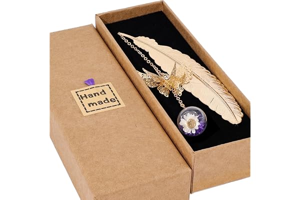 Toirxarn Marque-page Métal en Forme de Plume avec Papillon – Cadeau Personnalisé et Original pour Femme ou Maman – Idéal pour la Fête des Mères, la Lecture ou un Anniversaire