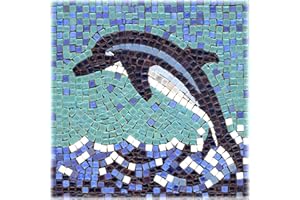 ALEA MOSAIC Kit d'art en Mosaïque pour Adultes Projets Créatifs pour Occuper Vos Journées, 15 cm Dauphin