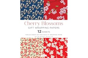 Cherry Blossoms Gift Wrapping Papers: 12 Sheets of High-quality 18 X 24 Inch Wrapping Paper