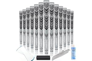 CHAMPKEY 13-Pack Half Cord Golf Grips with Installation Kit - All-Weather Performance Golf Club Grips for Men | High Traction & Feedback Design