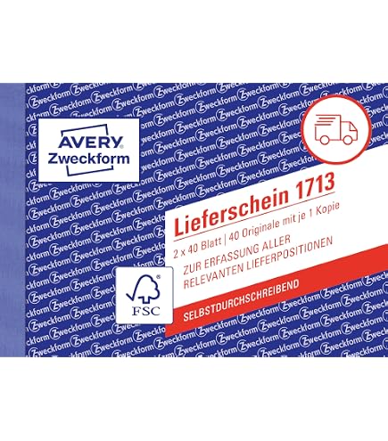 Produktbild von Herlitz Lieferschein-Buch A5 - Selbstdurchschreibend 2x40 Blatt (10 Stück)