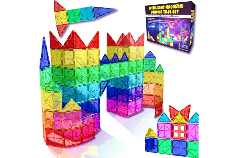 Desire Deluxe Magnetic Card Set – Educational Toy for Boys and Girls – Ages 3 4 5 6 7 Years – Learn with Construction – 47 Pieces