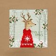 Bothy Threads Kreuzstich-Set – Weihnachtsbär Grußkarte, 10x10 Cm, Inkl. Material & Anleitung