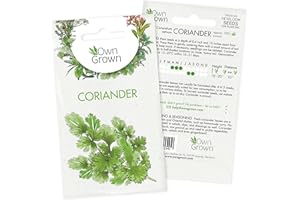 Coriander Seeds (Coriandrum sativum), Annual Coriander Seeds for Planting, Grow Your own Coriander Plant: Plant Outdoor and Indoor Plant Seeds for About 120 Coriander Plants - Herb Seeds by OwnGrown