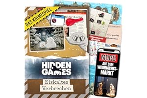 HIDDEN GAMES Tatort – Eiskaltes Verbrechen – Der Winterkrimi – Mordfall lösen Spiel – Krimispiel für Erwachsene – spannendes Detektivspiel – Krimispiele für Erwachsene ab 14 Jahren – Escape Room Spiel – Tatort