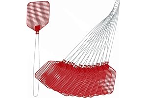 I.P.P.A. Paletta Mosche 12 Pezzi. Scacciamosche. Abbattimosca. Schiacciamosche. Manico in Ferro.