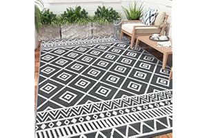 ‎ENYHOM Enyhom Outdoor Teppich Wetterfest Kunststoff Groß RV Camping Außenteppich Wendbarer Picknickdecke Balkon Garten Teppich Terrassenteppich für Strand, Wintergarten, Wohnzimmer,RV Camping,240 x 300 cm