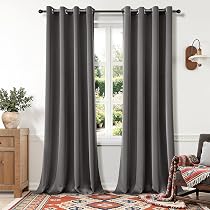 Tenda Oscurante SIMPVALE, Singolo Pannello 140x160 Cm, Colore Verde, Con Occhielli, Morbida, Termica, Per Camera Da Letto E Soggiorno - 5