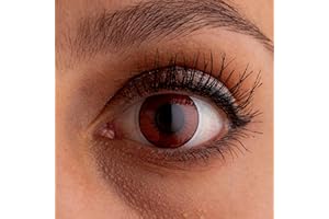 LEXXOO EYEWEAR CONCEPTS LEXXOO Kontaktlinsen Farbig, 1 Paar (2 Stück) – „Dracula I“ – Farbige Kontaktlinsen ohne Stärke für Fasching, Halloween, Karneval & Cosplay, Rote Kontaktlinsen mit UV-Schutz