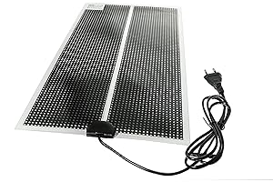 TROPICSHOP Tapis chauffant ou -tapis de chaleur pour terrariums - ultra-plat avec câble d'alimentation de 150 cm avec prise Européenne 230 V