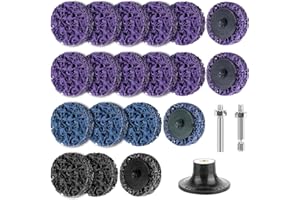 19 pezzi 2 pollici Disco CSD Disco abrasivo ‎CTDMJ Disco per pulizia grossa Set di dischi per la pulizia per trattamento superficiale lucidatura rimozione ruggine rimozione cordoni di saldatura (50mm)