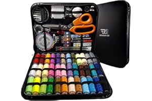 Elite Range Professional Sewing Kit - Portable Sewing Accessories Bag - Includes Full Size Tailor Scissors