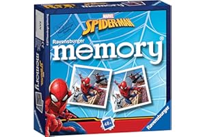 Ravensburger Marvel Spiderman Mini Memory Game - Matching Picture Snap Pairs Game For Kids Age 3 Years and Up