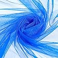 OLYCRAFT 2x1.6m Royal Blue Tulle Fabrics Bolt Net Chinlon Tulle Fabric Gauze Mesh Ribbon Tulle for Wedding Party Event Decorations Gift Wrapping DIY Sewing Crafts