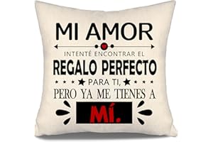 Aosumin Mi Amor intenté Encontrar Fundas de Cojín Divertidas para Esposa Esposo Novia Novio Cumpleaños San Valentín Navidad Regalo (mi Amor-a)
