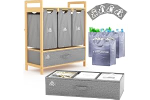 Soptunna Kök 4 Fack - Sopsorteringssystem 4-Fack - Kökssoptunna | MY FAT GORILLA Kökssoptunna - Sopsorteringssystem för PET, Glas, Burkar och Papper - Sopsorteringssystem Kök
