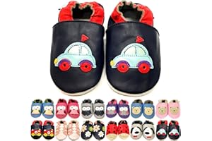MiniFeet Premium Soft Leather Baby Shoes - Buy 4 Pairs & GET 1 of Them for Free ! - Toddler Shoes - 0-6 Months to 4-5 Years