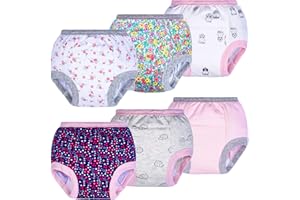 BIG ELEPHANT Toddler Potty Training Pants- 100% Cotton Baby Boys Underpants 6-Pack