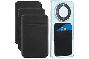 Dimeho 3-pak etui na karty telefoniczne samoprzylepne etui na karty do etui kompatybilne z większością telefonów komórkowych, Czarny