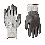 AmazonCommercial Arbeitshandschuhe mit Goldsilk und Polyurethan-Beschichtung, Schnittfestigkeit Stufe 5/D, für Mechaniker, Ga