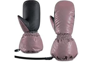 ‎THXTOMS ThxToms 2022 Neue Kinder Ski Handschuhe| Optische Reflektierend Winter Skihandschuhe| PU Palme Fäustlinge| Winddicht Wasserdicht Warm Fleece -15℃| Snowboard Skifahren| Jungen Mädchen 4–13 Jahre alt