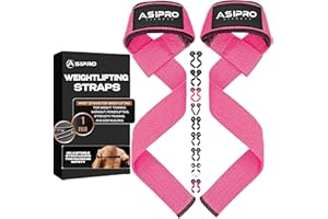 ASIPRO Straps Palestra Uomo & Donna Fascette Palestra per Stacchi Polsini Palestra Polsiere Palestra Cinghie Sollevamento Pesi Lifting Straps Wrist Wraps fasce Polsi Palestra Fasce Palestra Gym Straps