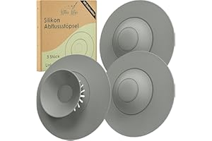 ‎KITCHEN HELPIS Kitchen Helpis® 3X Universal Stöpsel mit Siebfunktion, rutschfestes Silikonabflusssieb, Badewanne Ablaufstopfen, Abflussstöpsel für Waschbecken, Abflussstöpsel Küchenspüle