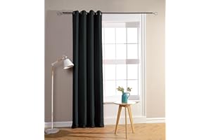 HOMEROKK PARIS HOMEROKK Rideau Occultant 100% Polyester (Noir, 140 X 240 cm)