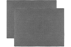 Ulable Dish Drying Mat, Microfiber Dry Pad, Quick-Drying Dish Drainer Board Mat for Kitchen Counter-top Tabletop Accessories, Machine Wash, 20 X 15 inch, 2-Pack