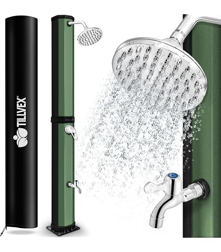 Douche solaire courbée 20L Gré noire