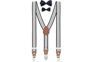 BomGuard bambino bretelle papillon Set 8-17 anni, altezza 135 cm - 175 cm