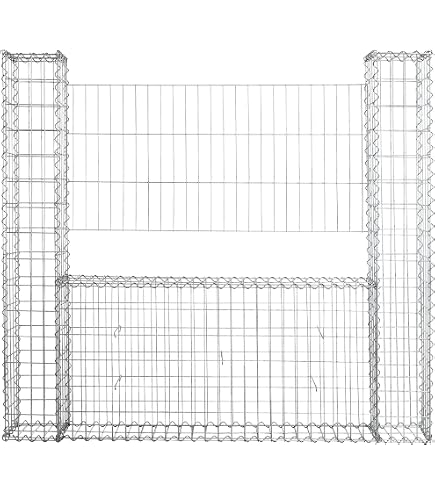 Gabions Pierre Spirale 100x20x20cm - 2 Pièces - Paniers Métalliques Pour Mur Ou Décoration Jardin