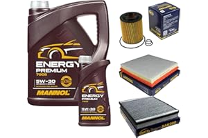 DIEDERICHS Filter Set Inspektionspaket 6 Liter MANNOL Motoröl Energy Premium 5W-30 API SN/CF SCT Germany Innenraumfilter Luftfilter Ölfilter